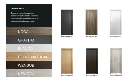 Imagen 7 de 10 de Puerta Placa Oblak Linea Tekstura 70/10 M M Contramarcos