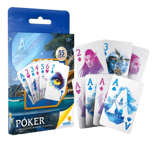 Juego De Cartas De Poker Diseño De Avatar Ronda Original