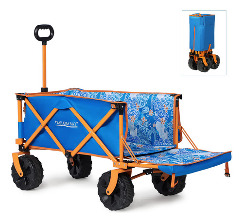 Carrito De Playa Con Ruedas Grandes, Plegable Y Resistente, 