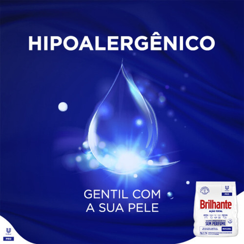 Detergente Em Pó Hipoalergênico Brilhante Prof Ação 4kg