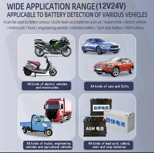 Analizador Digital De Baterías Comprobador Automotriz