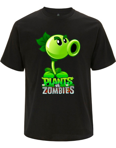 Remera Adulto Plantas Vs Zombies 100% Algodón