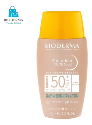 Bioderma Photoderm Nude Touch Spf50+ Tono Dorado, 40 Ml