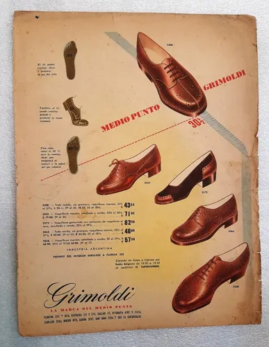 Zapatos Grimoldi Publicidad Antigua En Revista Billiken 1950