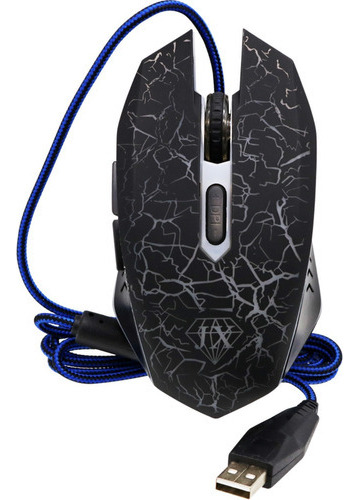 Mouse Gamer Con Cable Usb Óptico 6 Botones 1600 Dpi Scroll