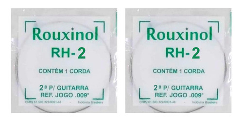 Kit 2 Corda Avulsa B Si (2ª) Para Guitarra Rouxinol Rh-2