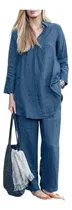 Comprar Conjuntos De Camisa Casual De Manga Larga Y Pantalones Ancho