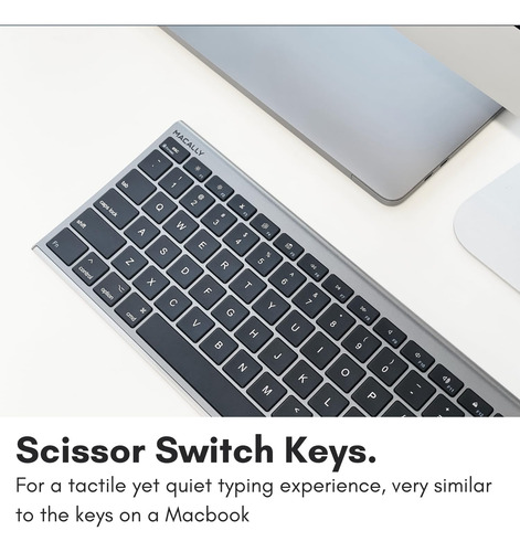 Teclado Usb Macally Ultra Delgado - Gris Espacial