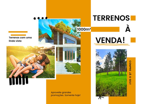Terrenos De 1000m² Baratos, Vendo Terreno Para Chácara