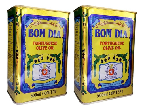 Azeite Português Bom Dia Lata Kit Com 2 Unidades De 500ml | MercadoLivre