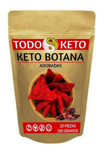 Totopos Keto Botana De Almendra Adobadas 100 Gramos