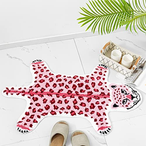 Alfombra Forma De Leopardo, Alfombra De Baño Diseño D...