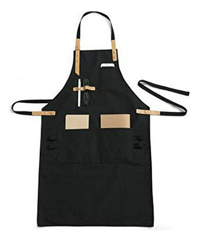 Luchuan 100% Cotton Adjustable Work Aprons Chef Bibs Work Ap