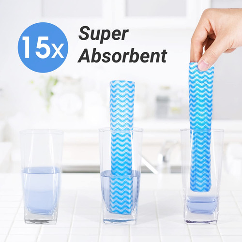 Toallas De Papel Reutilizables Multiusos Para Cocina Azul