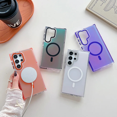 X Funda De Teléfono Con Lente Metálica For Samsung Galaxy S25 S24 Ultra S23 Plus S22 S21 A53 A54 A55, Carga