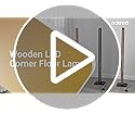 Lámpara De Pie Led Madera Regulable Control Remoto, 7 Temper