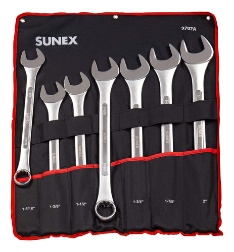 Sunex Tools 9707 - Juego De Llaves Combinadas Fraccionales J