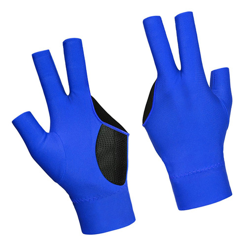 2 Guante De Billar De 3 Dedos, Guante Para Jugadores De Azul