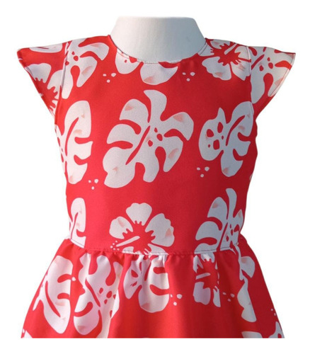 Disfraz Vestido Lilo Estampa Completa Bebe La Pelicula Rojo 2