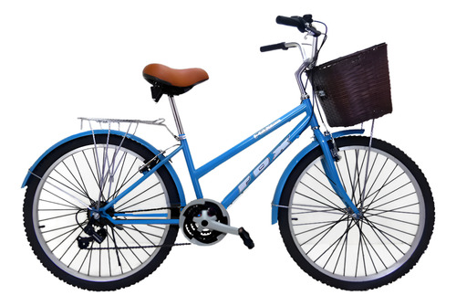 Bicicleta Vintage Dama Shimano 6v Con Canasta Y Parrilla