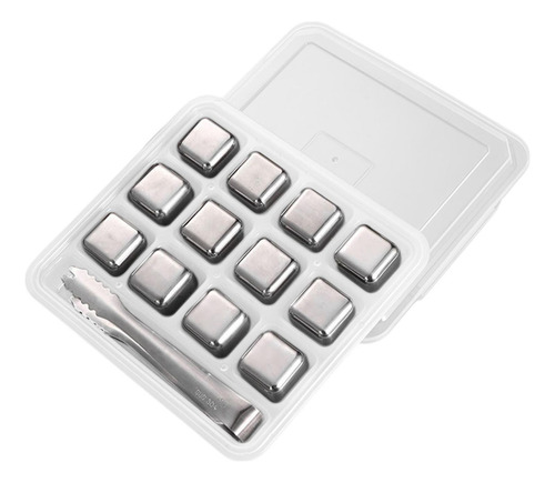 New,. Cubos De Hielo De Acero Inoxidable, Cubo 12 Plata Con