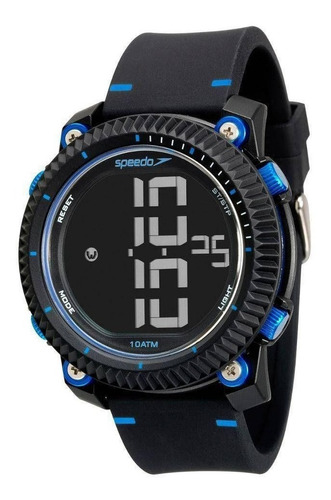 Relógio Masculino Speedo 80595g0evnp2 Digital Preto Azul Ler