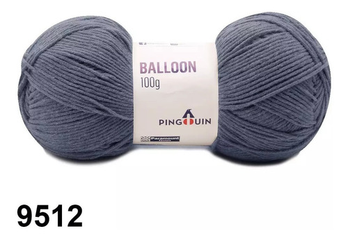 Lã Balloon Pingouin 100g 300mts Tex 333 Crochê Tricô Cor 9512- Indigo Blue