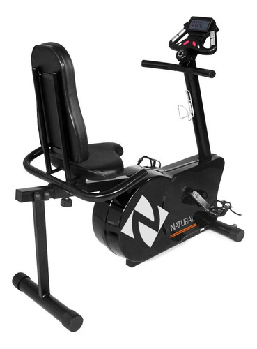 Bicicleta ergométrica Natural Fitness Profissional Academia horizontal cor preto