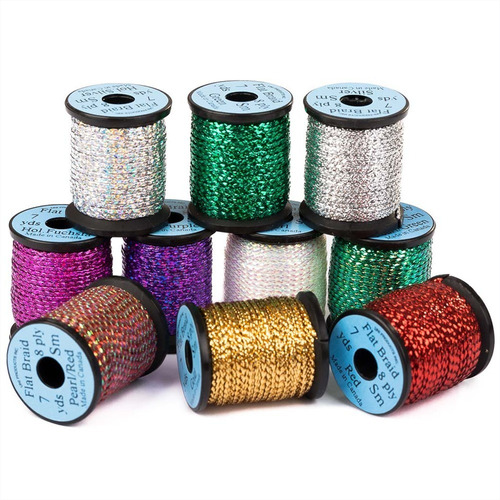 Uni Flat Braid Mylar Tinsel Hilo Material Para Atado Moscas