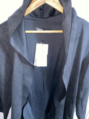 Chaqueta Ante Con Capucha Zara Mujer