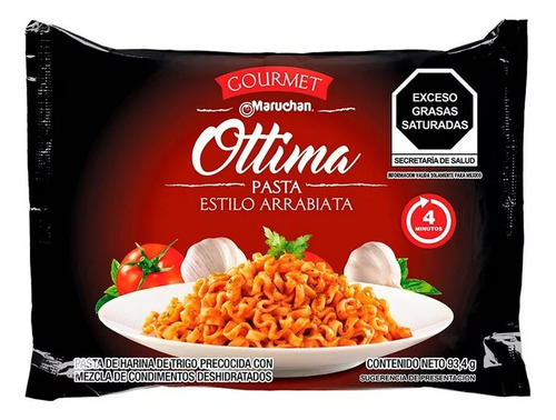 10 Pzas Pasta Instantánea Maruchan Ottima Ramen Arrabiata 93