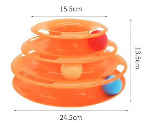 Rodillo De Juguete Atractivo Con Bolas De Colores Para Gatos