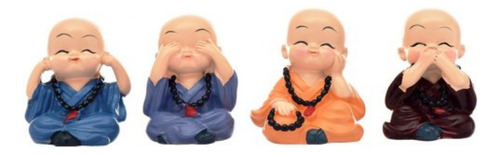 Set Cuatro Budas Con Collar