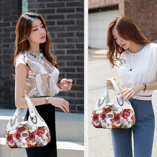 Barsine Bolso De Cuero Vegano Para Mujer Bolso Floral Estilo