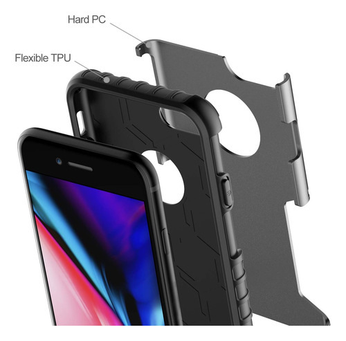 Caja A Prueba De Choque De Jetech Para iPhone 8 Y iPhone 7,
