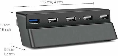Hub Usb De 5 Puertos Para Ps4 Slim Solo Usb 3 0 2 0 Con...
