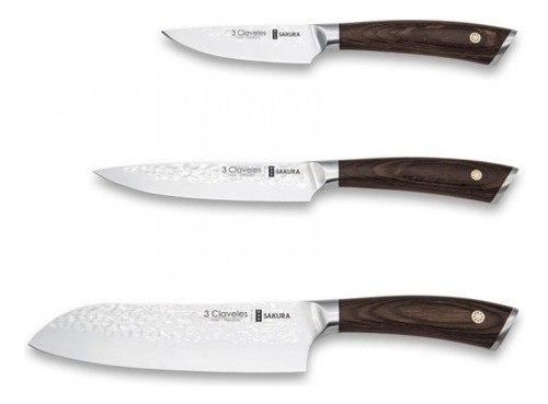 Set 3 Cuchillos Sakura