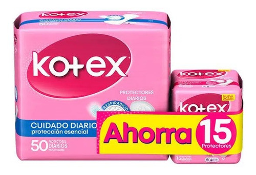 Protectores Kotex Cuidado Diario X50 + 15 Ultra Flexible