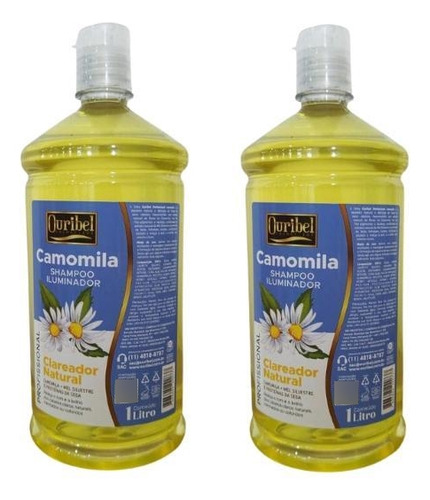 Shampoo Ouribel 1000ml Camomila - Kit C/2un