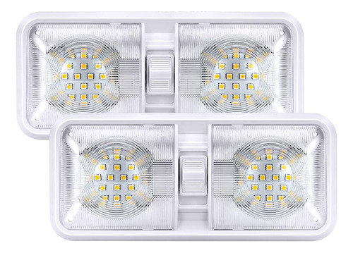 Luz De Cúpula Doble De Techo Led De 12v Led 640 Lúmen...