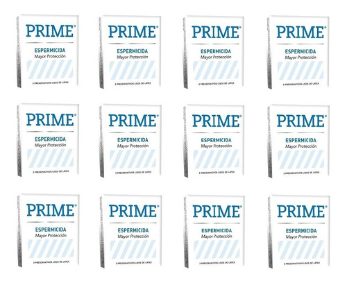 Preservativos Prime 12 Cajas X 3 Espermicida Envio Discreto!