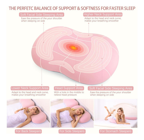 Keepmov Almohada De Espuma Viscoelástica Cervical: Almohadas