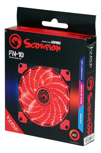 Ventilador Para Gabinete Marvo Scorpion Fn-10 Rd Led Rojo