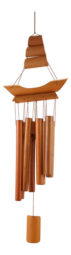 2 Campanillas De Viento De Bambú Hechas A Mano Con Forma De