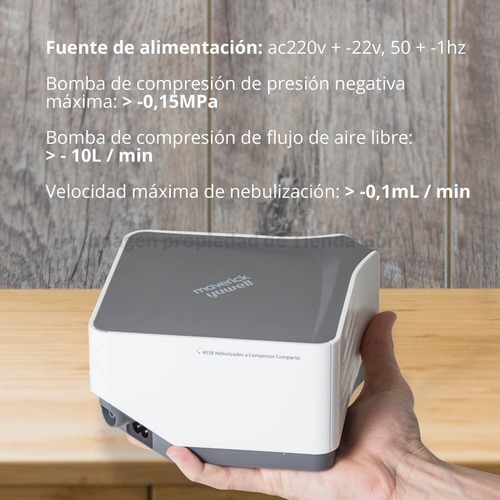 Nebulizador Pistón Yuwell Maverick Máscara Adulto Niño 403b