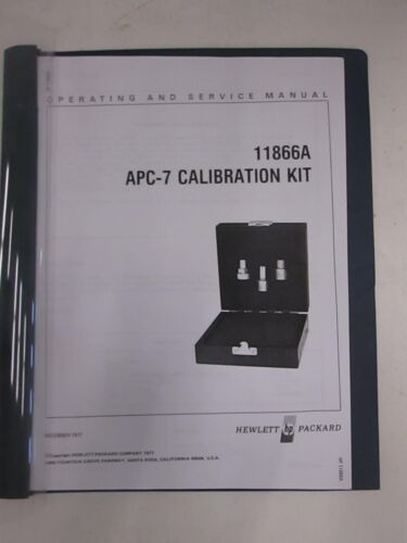 Hp 11866a Apc-7 Calibration Kit, Operating And Service M Ssh