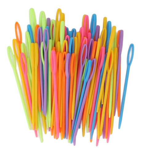 Heepdd Aguja Plastico Para Ojo 100 Hilo Color Brillante