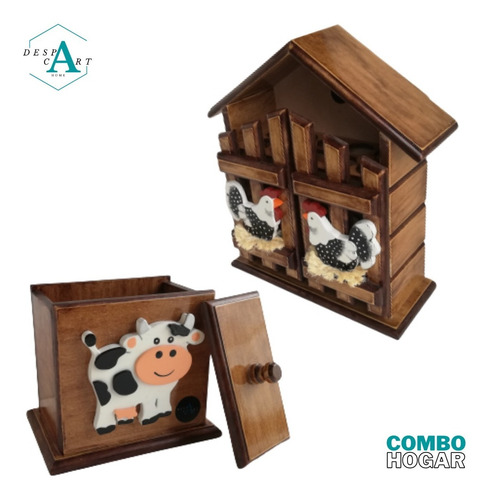 Imagen 6 de 8 de Combo Hogar: Casa Porta Huevos Para 30 Und + Servilletero.