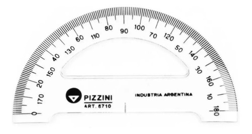 Transportador Pizzini Escolar 180ºx10cm X Unidad