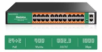 Comprar Conmutador Poe Gigabit Reidubo De 24 Puertos Con 2xuplink...